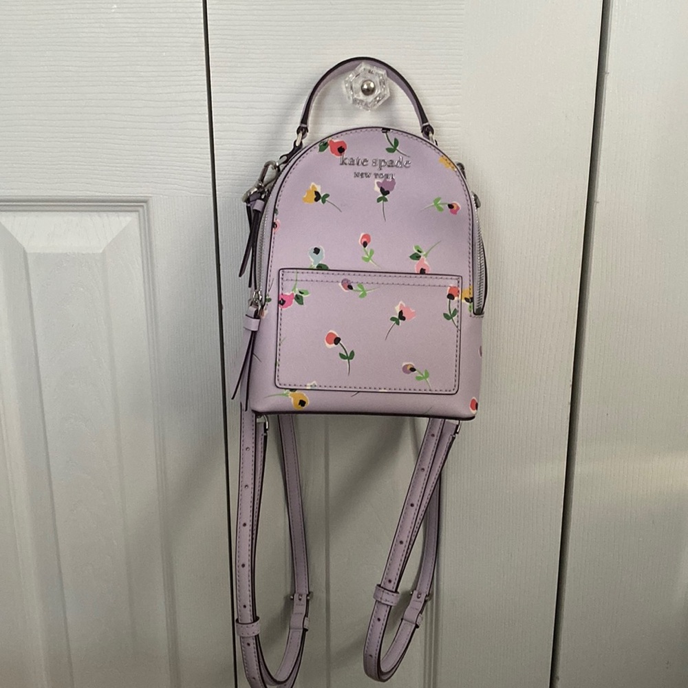 Kate Spade Purple Flower Mini Backpack